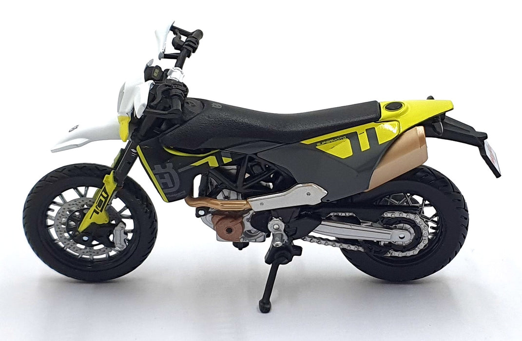 Maisto 1/18 Scale 23091 - Husqvarna Husky 701 Supermoto 2023 - Grey/Yellow