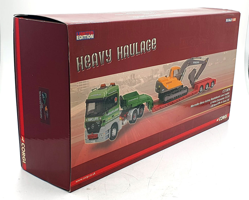 Corgi 1/50 Scale CC13816 - Mercedes-Benz Nooteboom Low Loader JB Rawcliffe