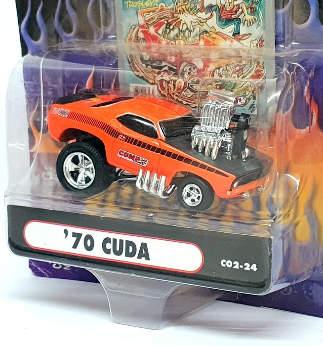 Muscle Machines 1/64 Scale 71171 C02-24 - 1970 Plymouth Cuda - Orange