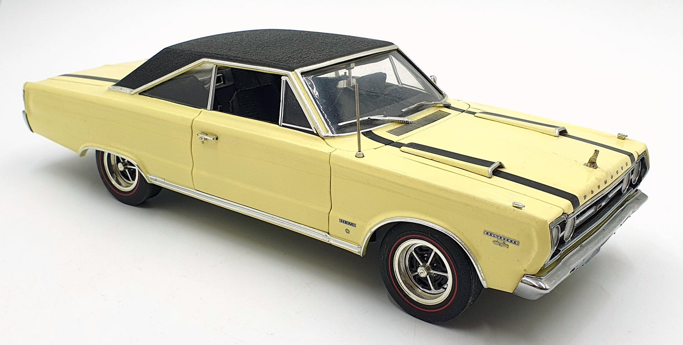 Diecast Promotions 1/18 Scale DC12226M - 1967 Plymouth GTX - Cream/Yellow 