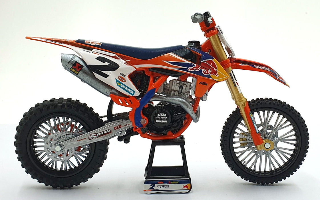 New Ray 1/10 Scale 58213 - KTM 450 SX-F Motorbike #2 Supercross  - Cooper Webb