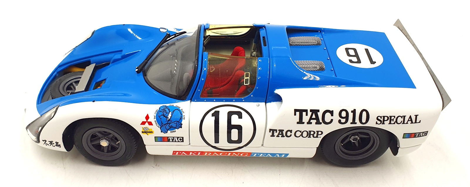 Exoto 1/18 Scale Diecast MTB00064C - Porsche 910 Japan GP #16 White/Blue