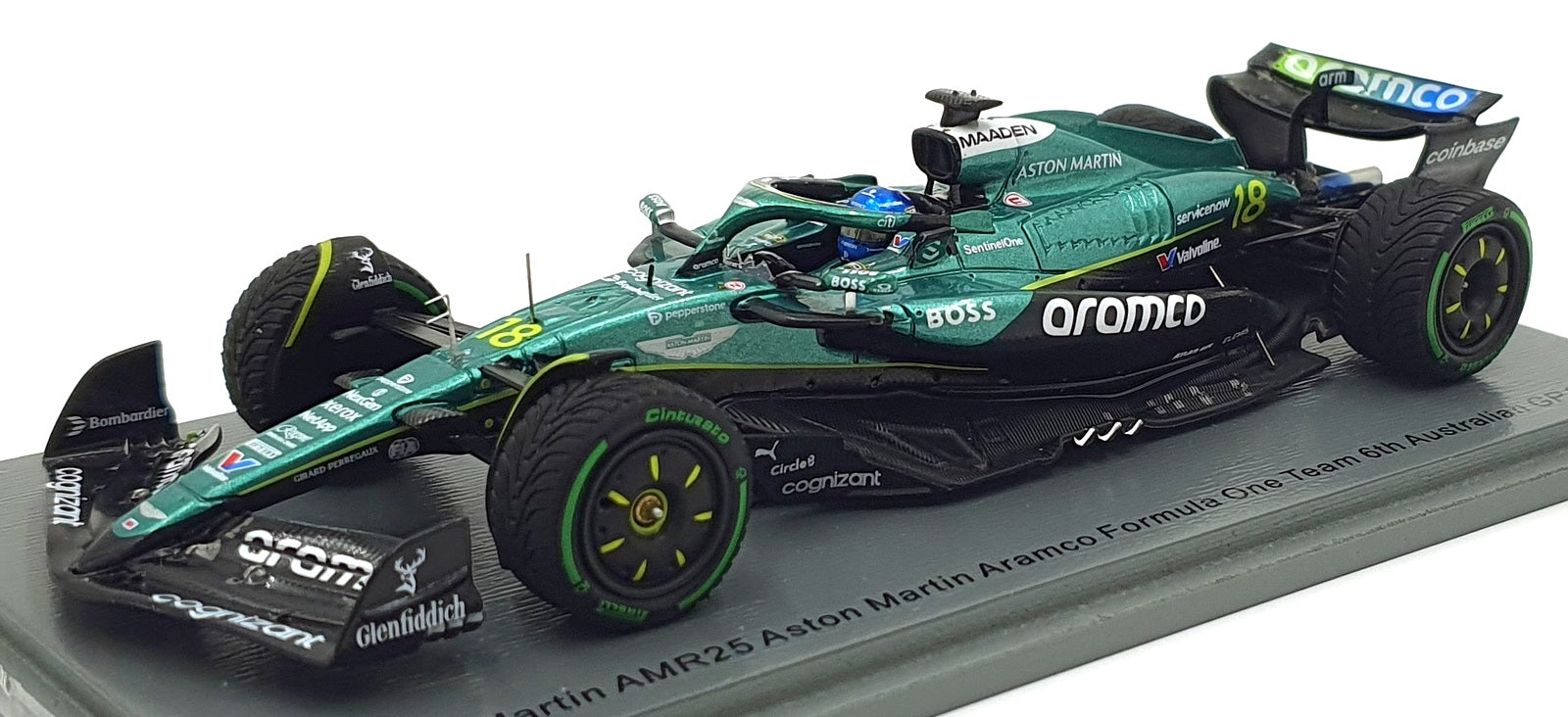 Spark 1/43 Scale S9588 - F1 Aston Martin AMR25 #18 Australian GP 2025 - Stroll