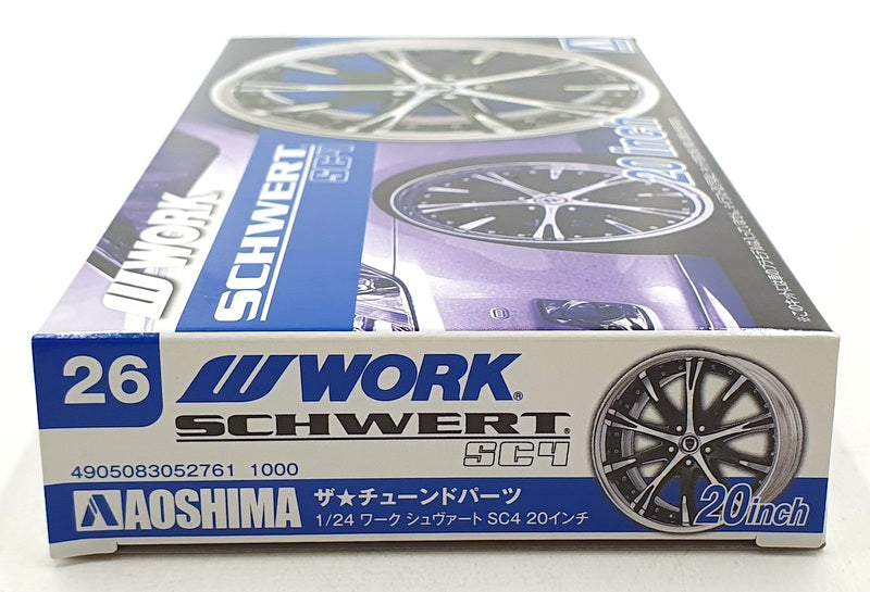 Aoshima 1/24 Scale Four Wheel Set 52761 - Work Schwert SC4 20 Inch