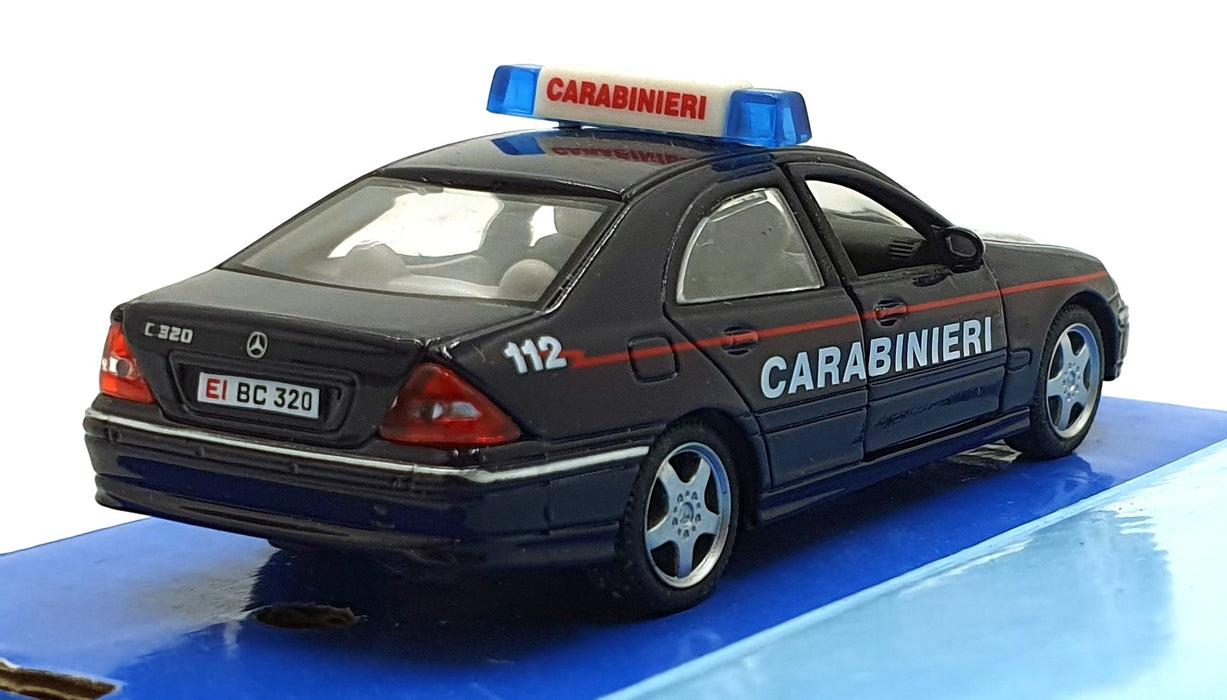 Cararama 1/43 Scale 210226E - Mercedes-Benz C320 Carabinieri Police Car - Blue