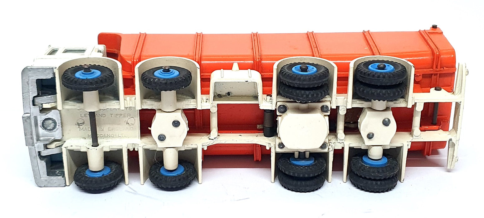 Dinky Toys Original 925 - Leyland Dump Truck With Tilt Cab - White/Blue/Orange