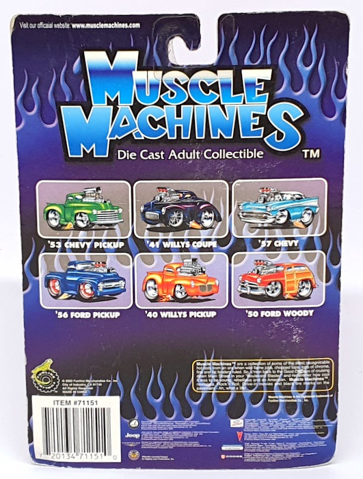 Muscle Machines 1/64 Scale 71151 02-70 - 1965 Chevy Chevelle Wagon - Pink/Yellow