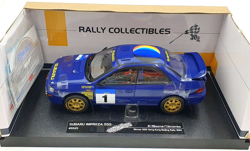 Sun Star 1/18 Scale Diecast 5525 Subaru Impreza 555 #1 Bourne Hong Kong 1994