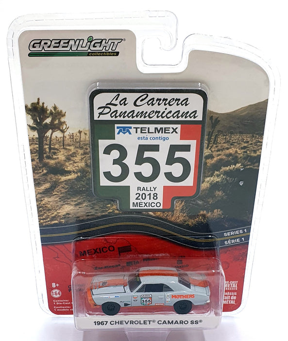 Greenlight 1/64 Scale 13240-C - 1967 Chevrolet Camaro SS #355 - Grey
