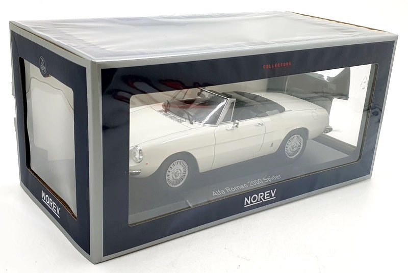 Norev 1/18 Scale Diecast 187882 - Alfa Romeo 2000 Spider 1978 - White