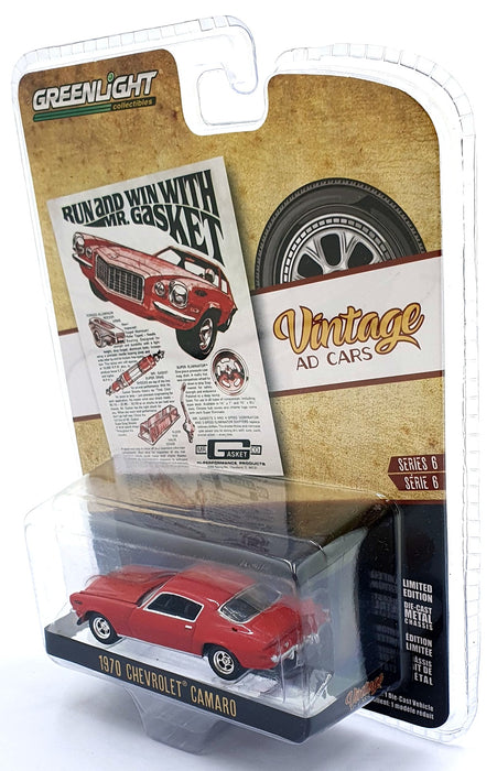 Greenlight 1/64 Scale 39090-B - 1970 Chevrolet Camaro - Red
