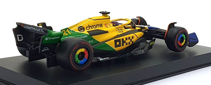 Burago 1/43 Scale 18-38215PS - McLaren MCL38 #81 Monaco Grand Prix 2024 Piastri