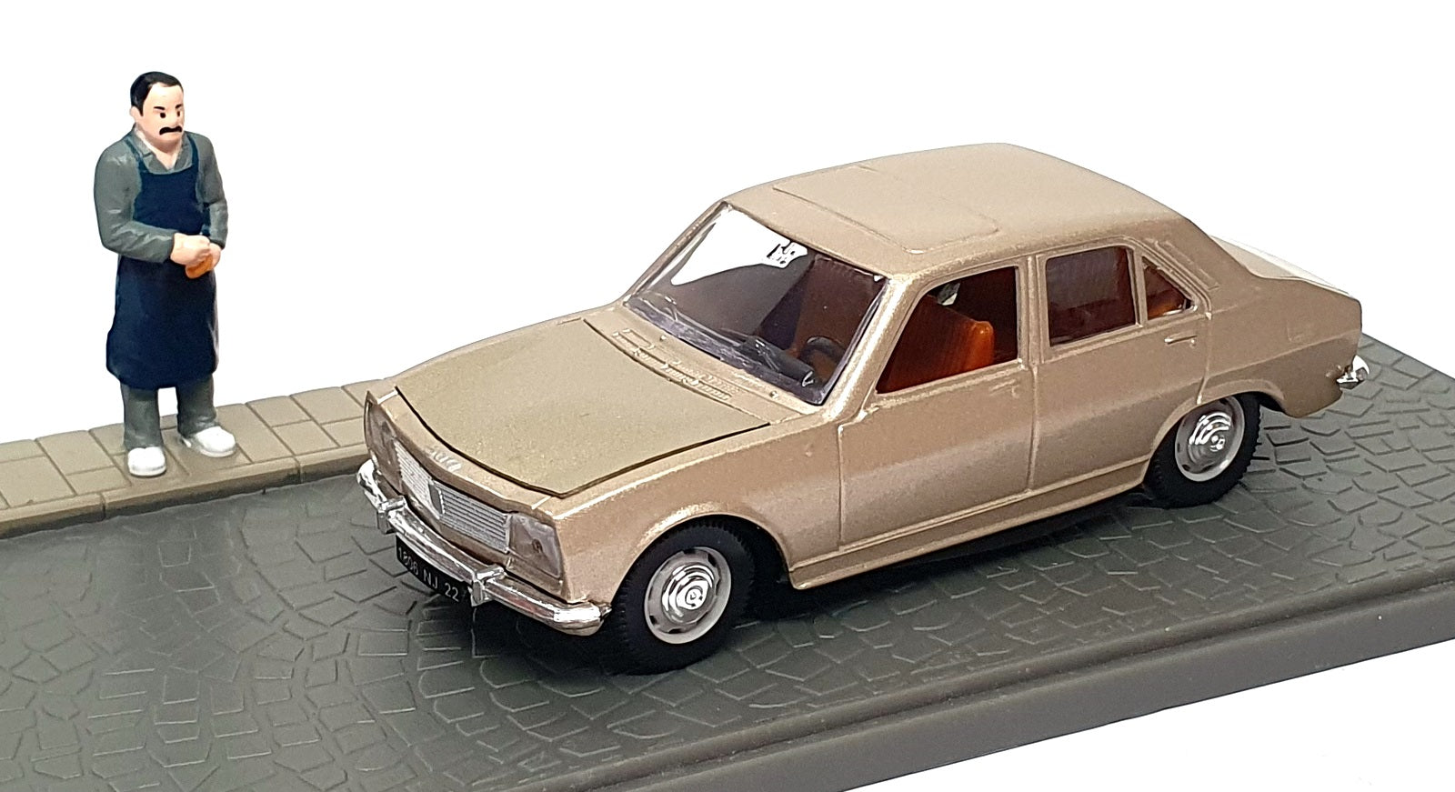 Norev 1/43 Scale Diecast ND001 - Peugeot 504 Diorama - Gold