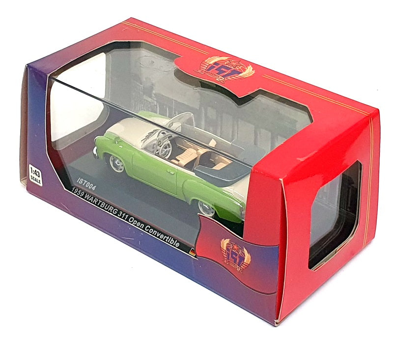 IST Models 1/43 Scale IST 004 - 1959 Wartburg 311 Open Convertible - Green/White