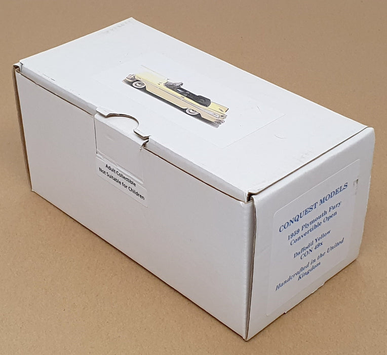 Conquest Models 1/43 Scale CON49x - 1959 Plymouth Fury Convertible Open