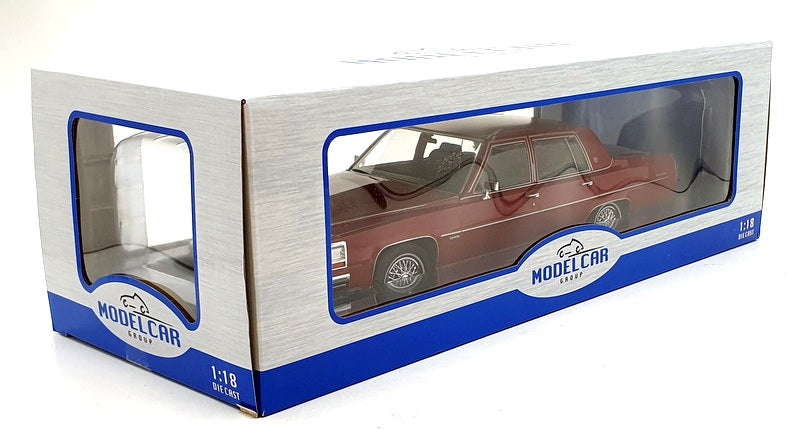 Model Car Group 1/18 Scale MCG18251 - Cadillac Fleetwood Brougham Met. Dark Red