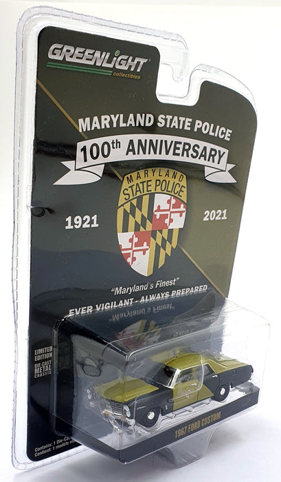 Greenlight 1/64 Scale 28080-A - 1967 Ford Custom Police Car