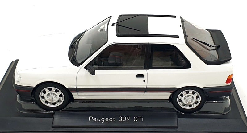Norev 1/18 Scale Diecast 184888 - 1988 Peugeot 309 GTi - Meije White