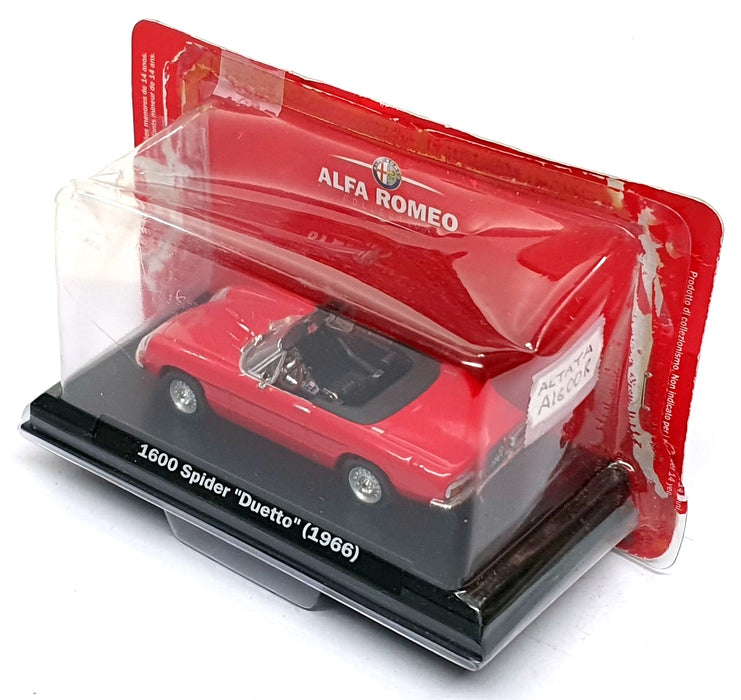 Altaya 1/43 Scale A1600R - Alfa Romeo 1600 Spider Duetto - Red