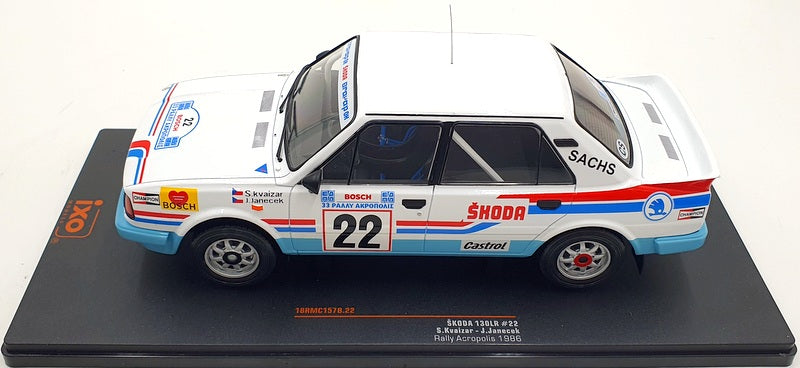 IXO Models 1/18 Scale 18RMC157B Skoda 130LR #22 Acropolis 1986 Kvaizar
