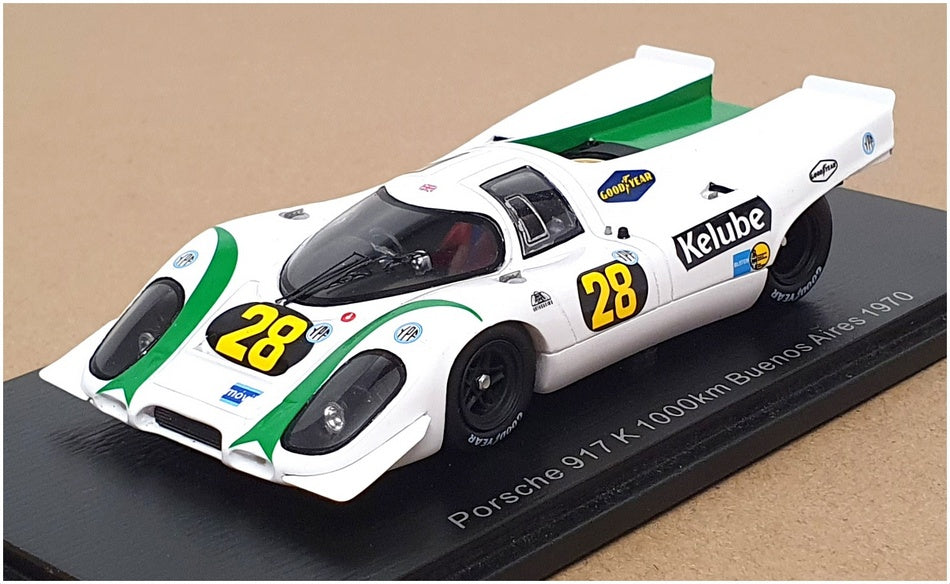 Spark 1/43 Scale S0926 - Porsche 917K #28 1000Km Buenos Aires 1970 - White/Green