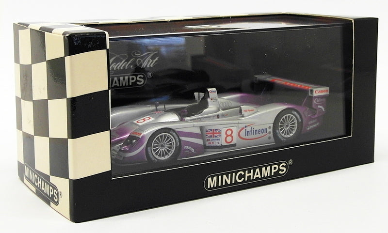 Minichamps 1/43 Scale Model Car 400 041308 - Audi R8 24h Le Mans 2004