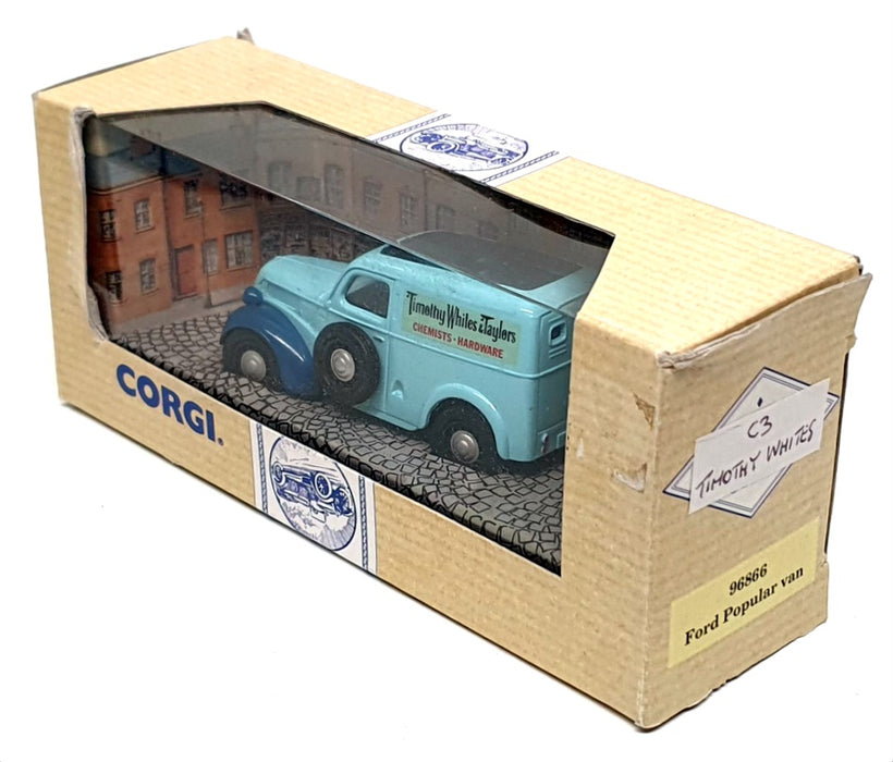 Corgi 1/43 Scale 96866 - Ford Popular Van (Timothy Whites) Blue - REWORKED