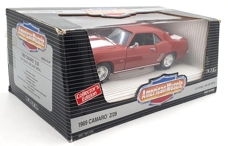 Ertl 1/18 Scale Diecast 7451 - 1969 Chevrolet Camaro Z/28 - Red/White