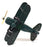 China Brand MS 454 - Curtiss Bi Plane Wind Up Tinplate Aircraft - Green