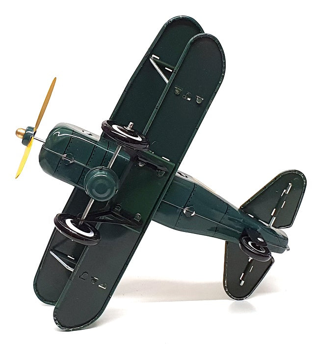 China Brand MS 454 - Curtiss Bi Plane Wind Up Tinplate Aircraft - Green