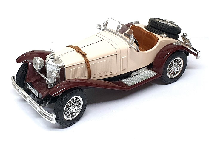Burago 1/18 Scale 25625Q - Mercedes Benz SSK - Beige/Maroon