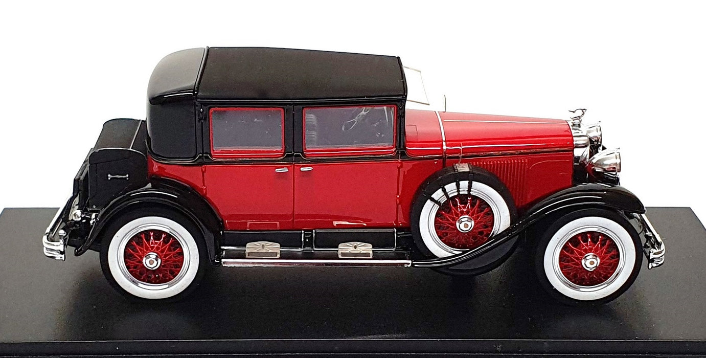 Esval 1/43 Scale EMUS43077B - 1928 Cadillac Series 341A Town Car - Red/Black