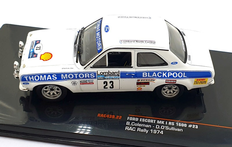 Ixo 1/43 Scale RAC439.22 - Ford Escort MK I RS 1600 #23 RAC Rally 1974