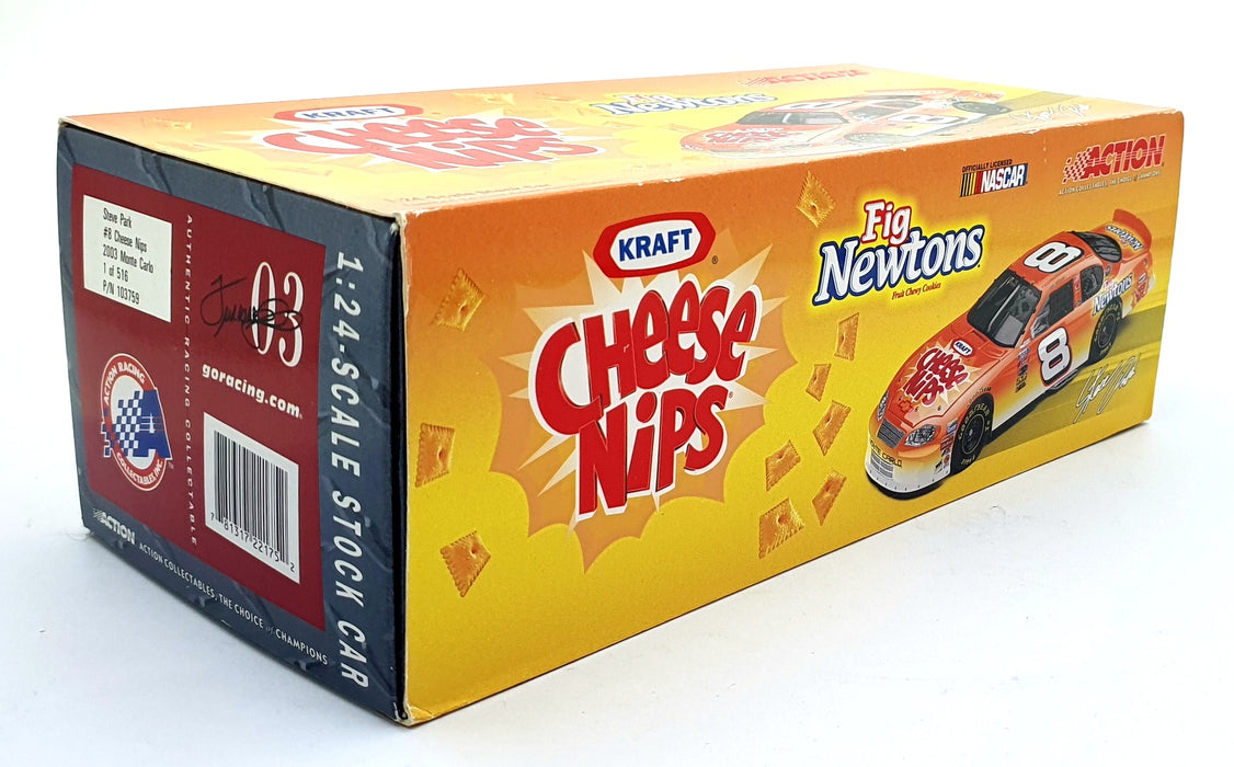 Action 1/24 Scale Diecast 103759 2003 Chevrolet Monte Carlo #8 Cheese Nips Park