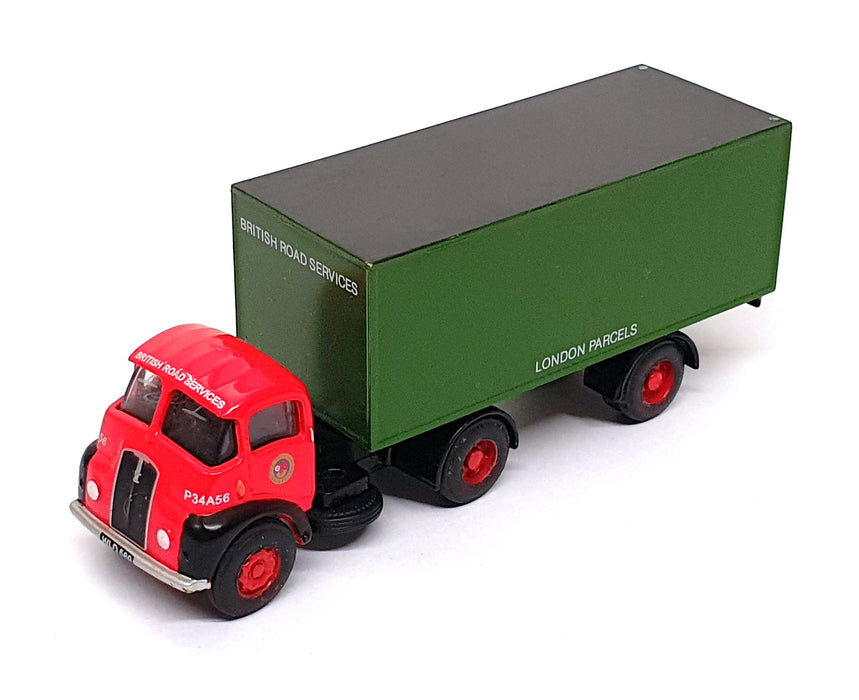 Base Toys 1/76 Scale D-16 - Thornycroft Box Van BRS London Parcels - Red/Green