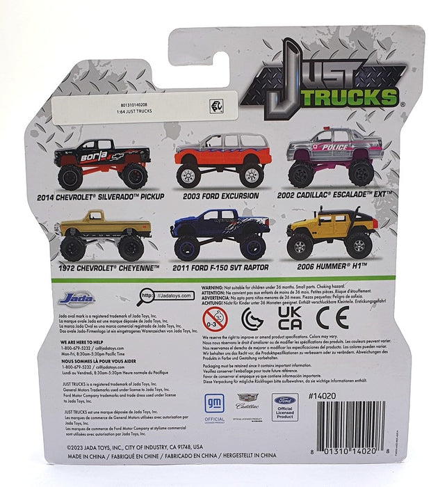 Jada Just Trucks 1/64 Scale 14020 - 2014 Chevrolet Silverado PickUp - Black