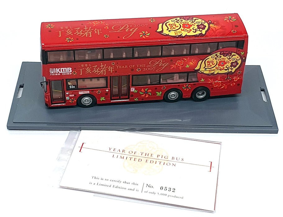 Corgi 1/76 Scale OM43206 - Volvo KMB Bus Rt. 93k Year Of The Pig 2007 - Red