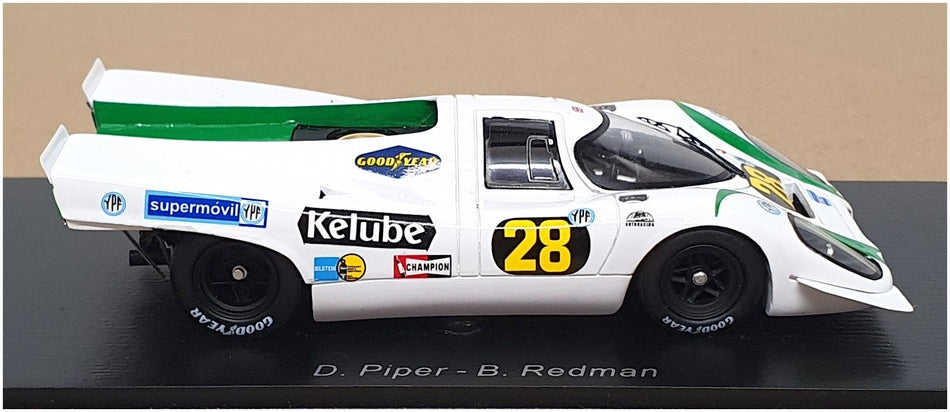 Spark 1/43 Scale S0926 - Porsche 917K #28 1000Km Buenos Aires 1970 - White/Green