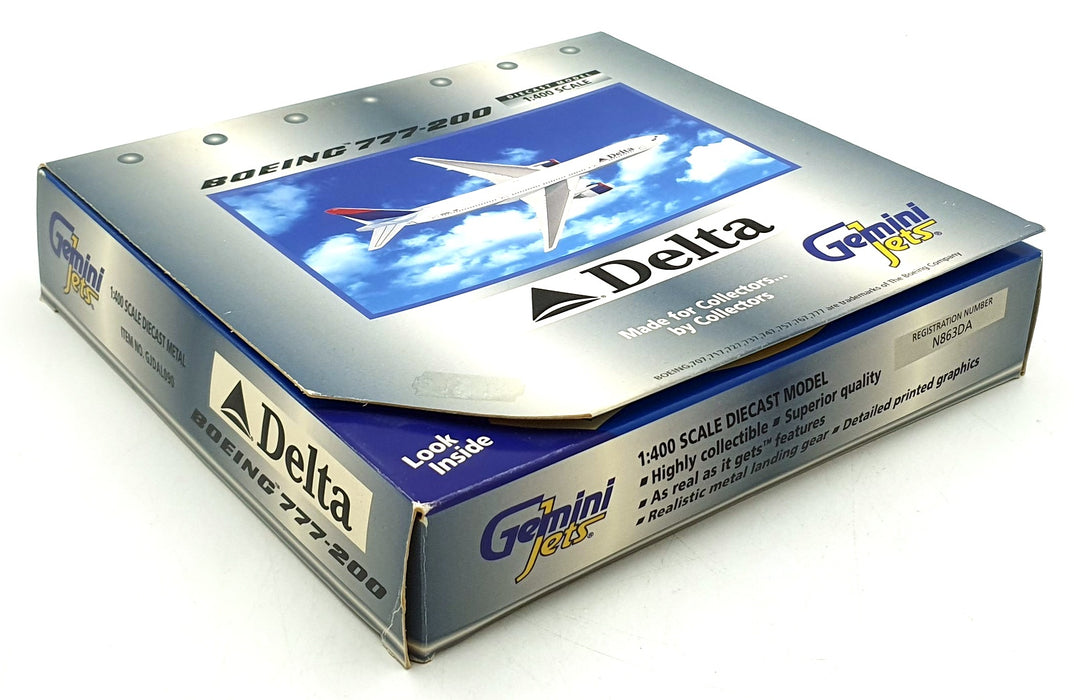 Gemini Jets 1/400 Scale GJDAL090 - Delta Boeing 777-200 Aircraft