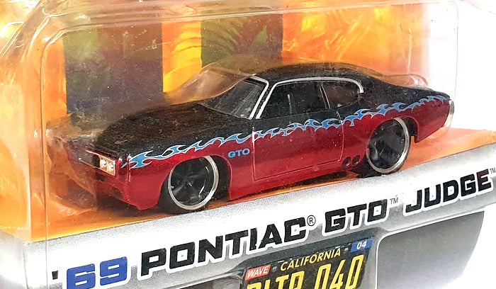 Jada Toys 1/64 Scale Diecast 12006 - 1969 Pontiac GTO Judge - Black/Red