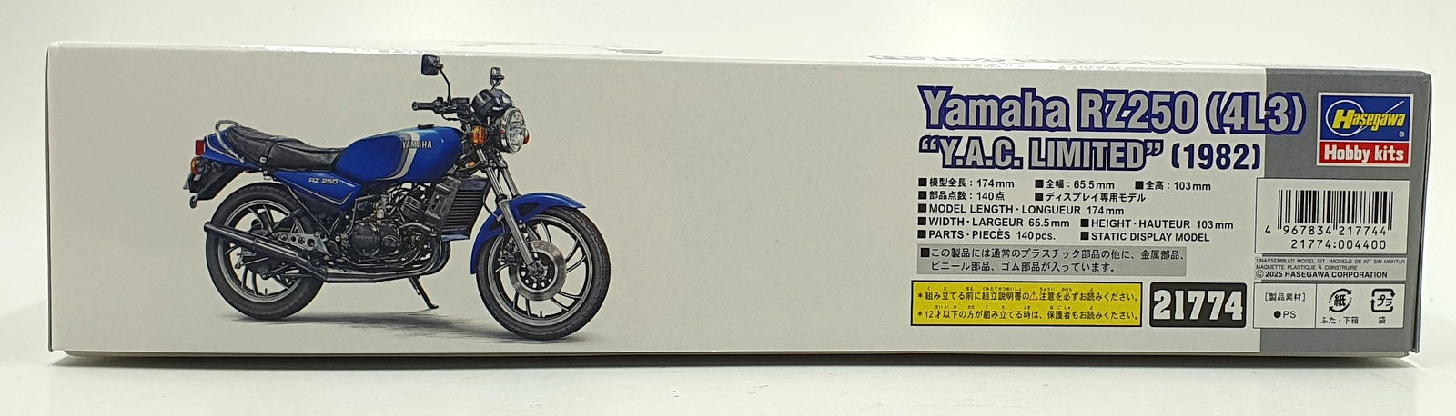 Hasegawa Kits 1/12 Scale 21774 - 1982 Yamaha RZ250 (4L3) "Y.A.C. Limited" - Blue