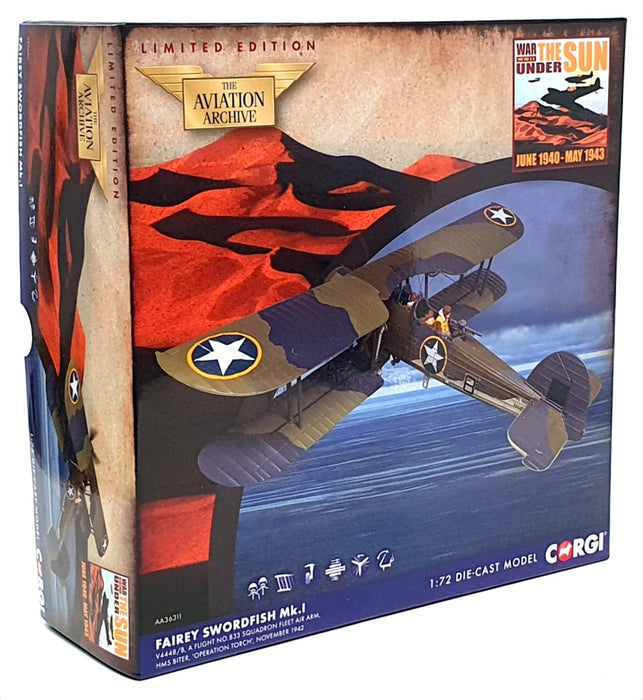 Corgi 1/72 Scale AA36311 - Fairey Swordfish Mk.I Operation Torch November 1942