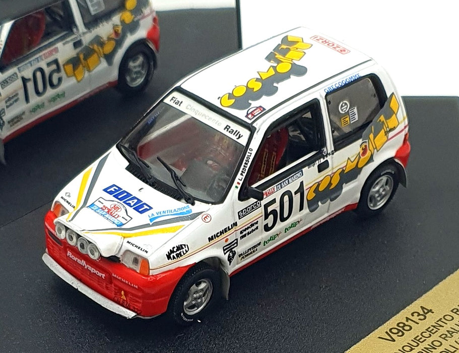 Vitesse 1/43 Scale V98134 - Fiat Cinquecento #501 SM Rally 1997 Pedersoli/Mazzon