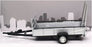 Cararama 1/43 Scale 4-92310 - Single Axle Car Trailer - Silver