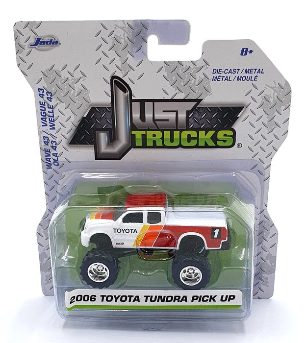 Jada Just Trucks 1/64 Scale 14020 - 2006 Toyota Tundra PickUp - White/Red/Yellow