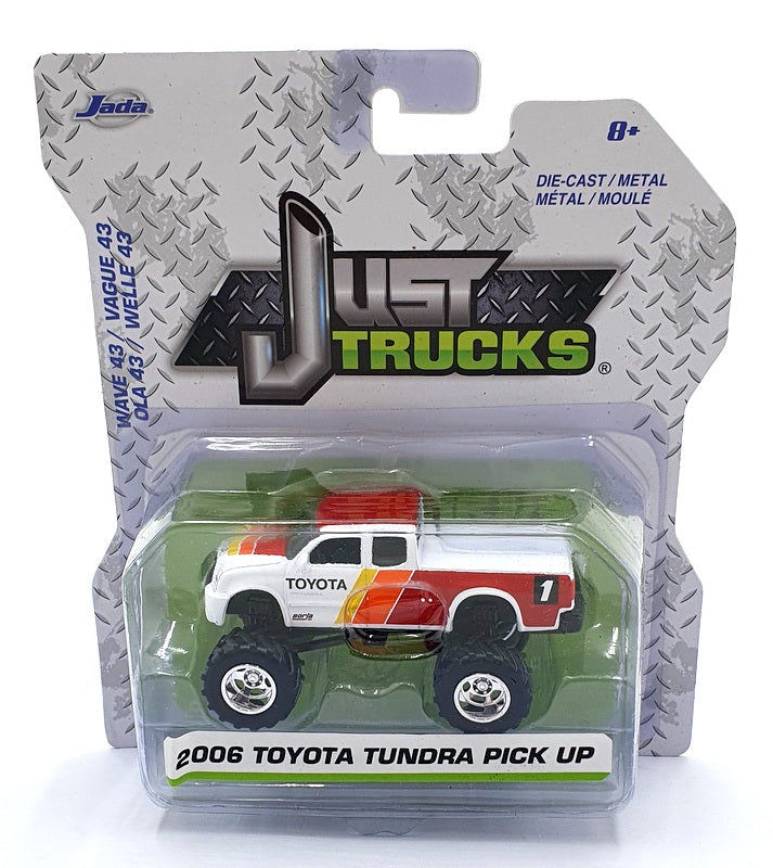 Jada Just Trucks 1/64 Scale 14020 - 2006 Toyota Tundra PickUp - White/Red/Yellow