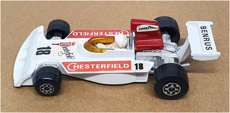 Matchbox 11cm Long Original Diecast  K-44 - F1 Surtees TS16 #18 - White/Red