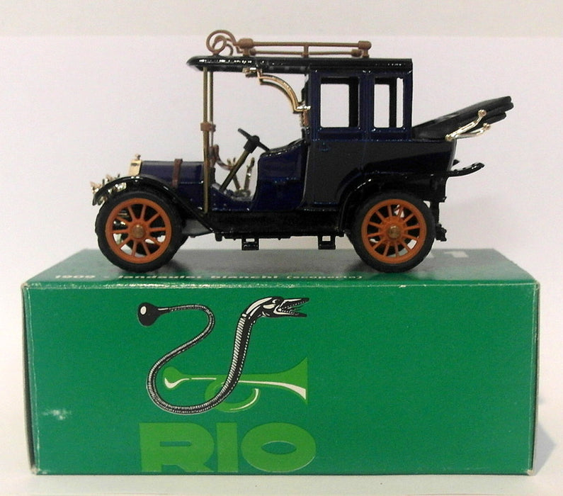 Rio Models 1/43 Scale RIO11 - 1909 Landaulet Bianchi Scoperto - Dark Blue