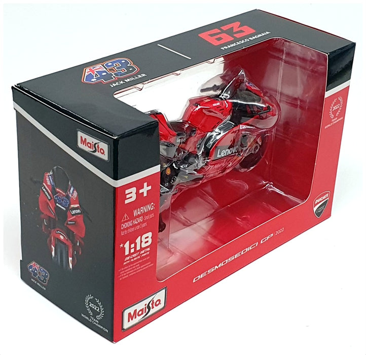 Maisto 1/18 Scale 36391 - Ducati Desmosedici Motorcycle GP 2022 - #43 J. Miller