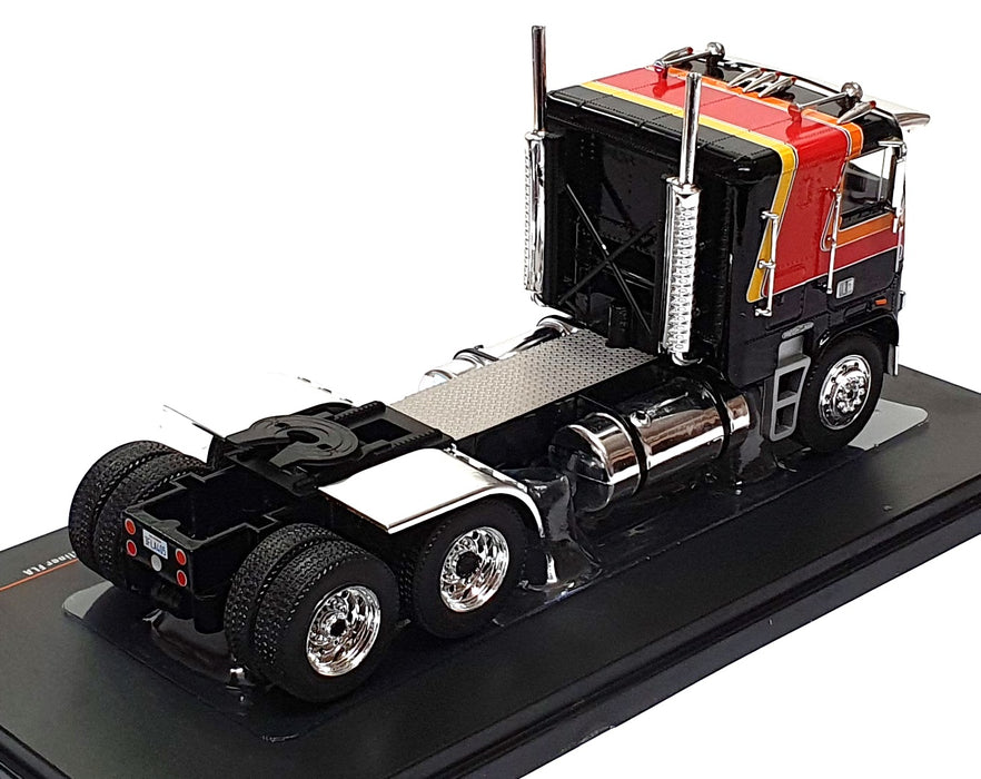Ixo 1/43 Scale TR215.22 - 1993 Freightliner FLA Truck - Black/Red/Orange/Yellow